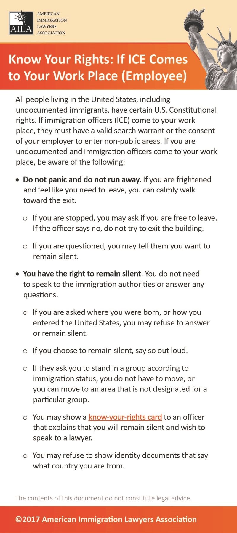 Know Your Rights: If Ice Comes to Your Work Place (Employee)